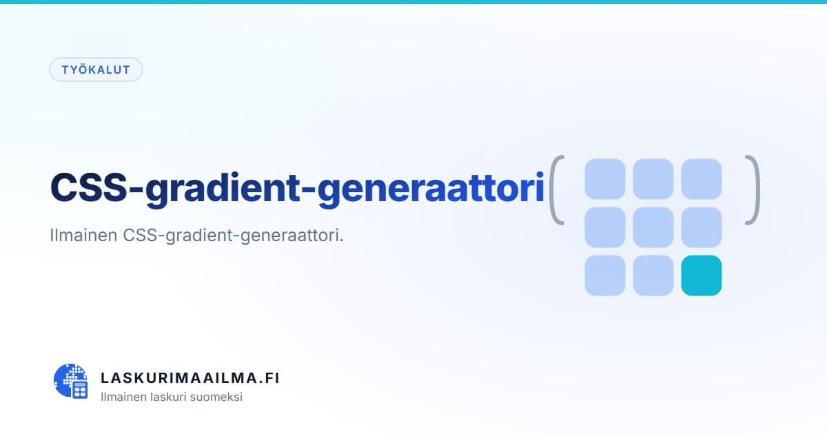 CSS-gradient-generaattori – Ilmainen CSS-gradient-generaattori