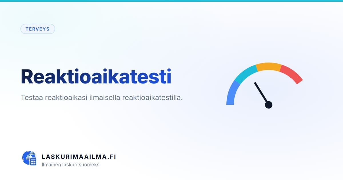 Reaktioaikatesti – Testaa reaktioaikasi ilmaisella reaktioaikatestilla