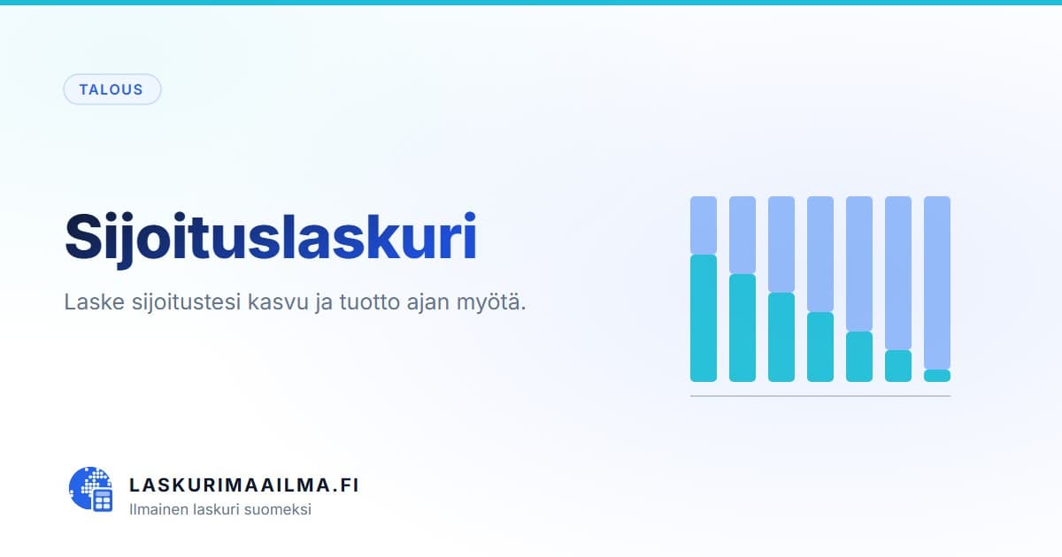 Sijoituslaskuri – Laske sijoitustesi kasvu ja tuotto ajan myötä