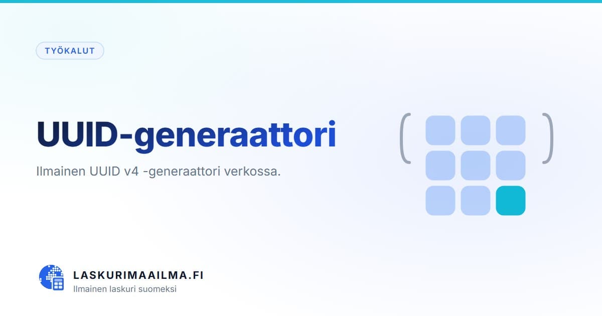 UUID-generaattori – Ilmainen UUID v4 -generaattori verkossa
