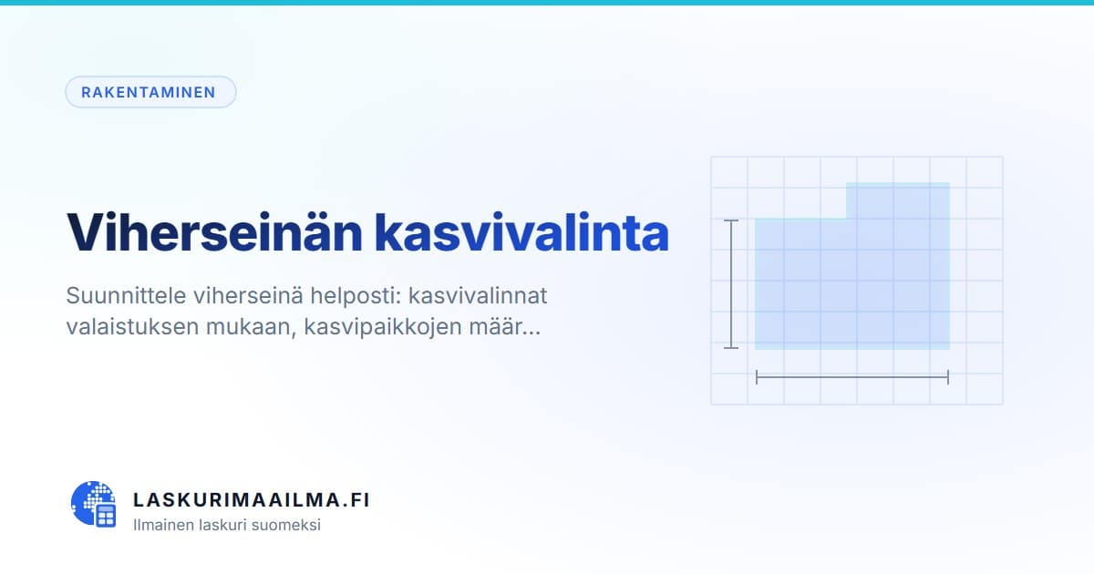 Viherseinän kasvivalinta – Suunnittele viherseinä helposti: kasvivalinnat valaistuksen mukaan, kasvipaikkojen määr…