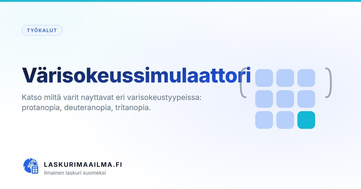 Värisokeussimulaattori – Katso miltä varit nayttavat eri varisokeustyypeissa: protanopia, deuteranopia, tritanopia